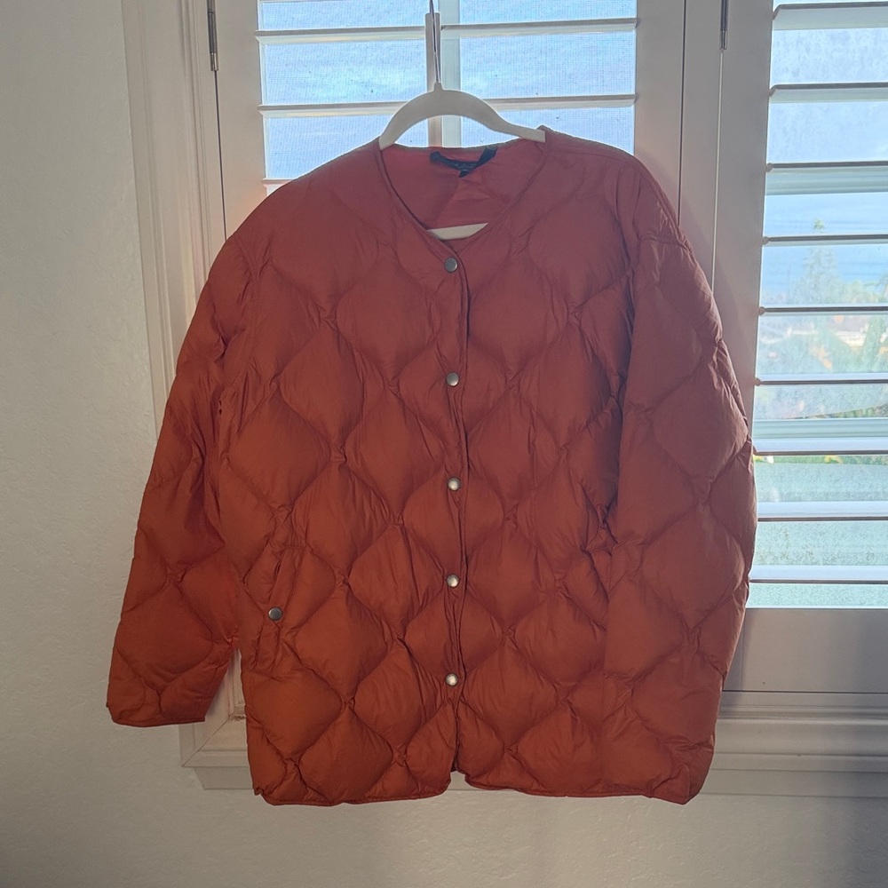 rag & bone Women's Vibrant Orange Puffer Jacket